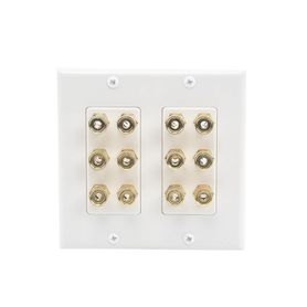 placa de pared postes de unión tipo banana conexión para 6 altavoces fácil instalación conectores chapados en oro198336